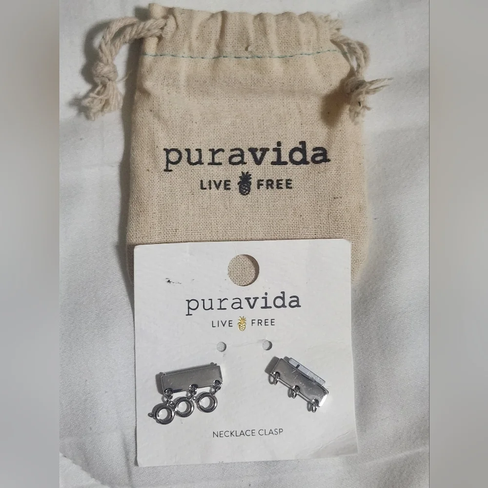 Pura Vida Silver Necklace Clasp - Picture 1 of 3